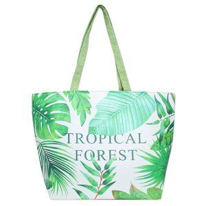 LOF Tropical Forest Leaves Theme Tote Bag